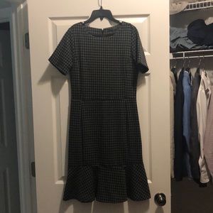 Banana Republic business dress with ruffle.